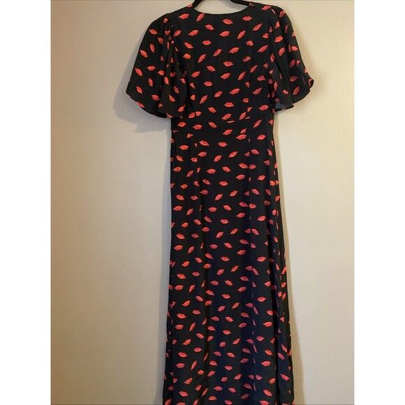 Women's Short Sleeve Maxi Sundress - a New Day Black/Red Size 2 V Neck NWOT - Picture 7 of 7